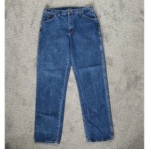Dickies Carpenter Jeans Men 36x36 Relaxed Fit Blue Denim Utility Workwear EUC!